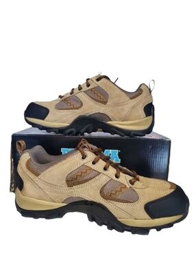 Brahma Rose For Her Steel Toe Shoes Womens 8 Leather Upper Khaki Workwear